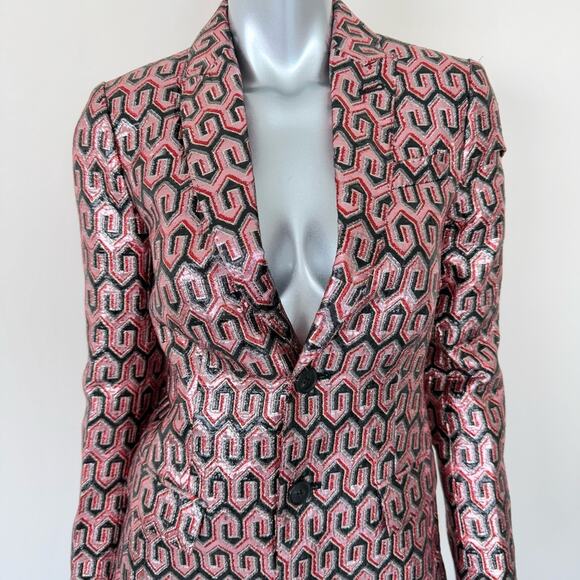 J.Crew women metallic jacket size 2 US Retail 780$ - Picture 2 of 8